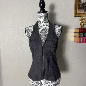 Tripp NYC Black Zippered halter